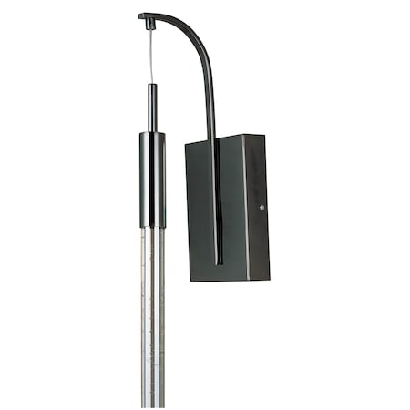 Et2 Scepter 1-Light 4.5" Wide Black Chrome Wall Sconce E32770-91BC